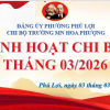 CHI BỘ TRƯỜNG MẦM NON HOA PHƯỢNG TỔ CHỨC BUỔI HỌP THƯỜNG KỲ