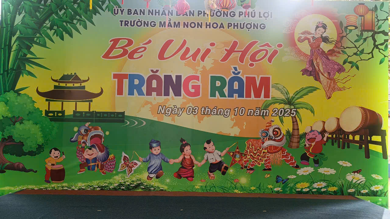 Trường mầm non Hoa Phượng tổ chức: "Bé Vui Hội Trăng Rằm"