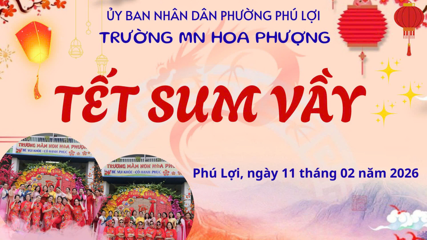 TẾT SUM VẦY CỦA CB -GV-CNV TRƯỜNG MẦM NON HOA PHƯỢNG