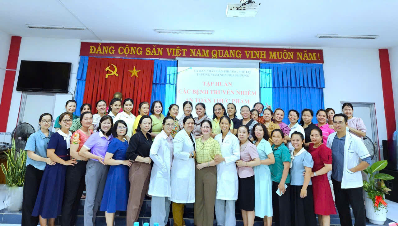 TRƯỜNG MẦM NON HOA PHƯỢNG THAM GIA TẬP HUẤN CÁC BỆNH TRUYỀN NHIỄM – ATTP