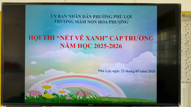 TRƯỜNG MẦM NON HOA PHƯỢNG TỔ CHỨC THI VẼ TRANH